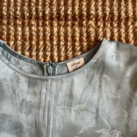 Aritzia Wilfred Floral Satin Long Sleeve Dress | Size 0 - Picture 5 of 6